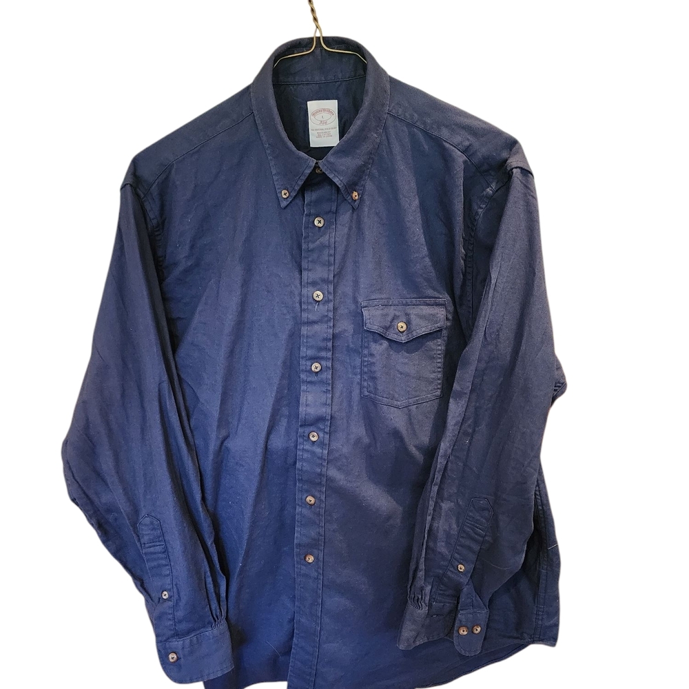 Men's Brooks Brothers Blue Button Down Shirt Size large